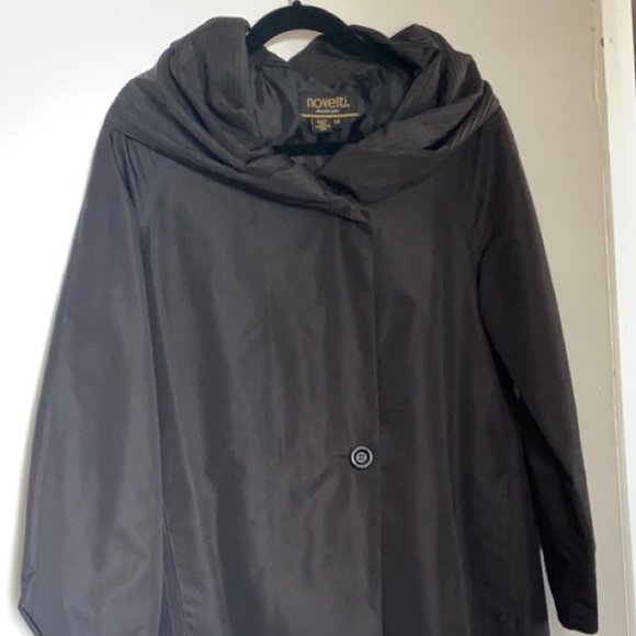 Black dressy rain coat - size 6 - Picture 1 of 7